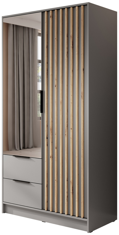 Szara szafa z lustrem KELLY