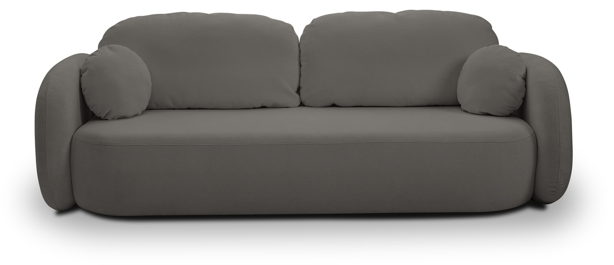 Trzyosobowa sofa z funkcją spania do salonu OMERO grafitowa