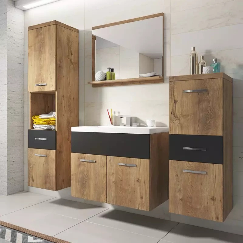 Meble łazienkowe słupek lustro umywalka szafka ABBA