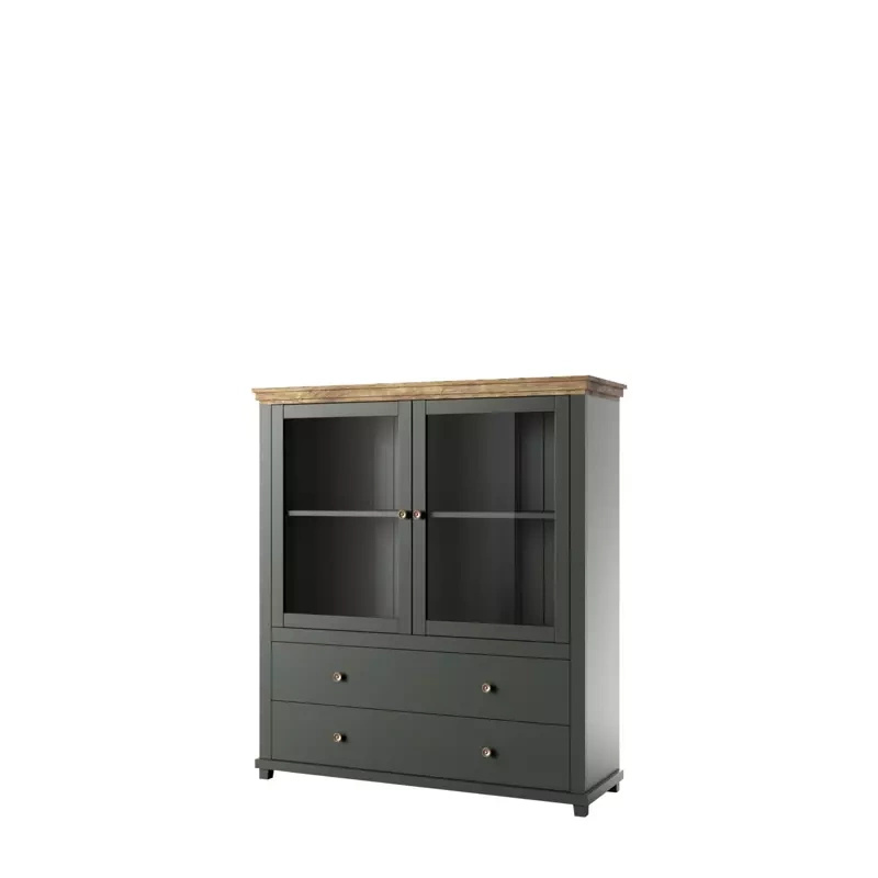 Komoda barek ze szkłem IVORIA