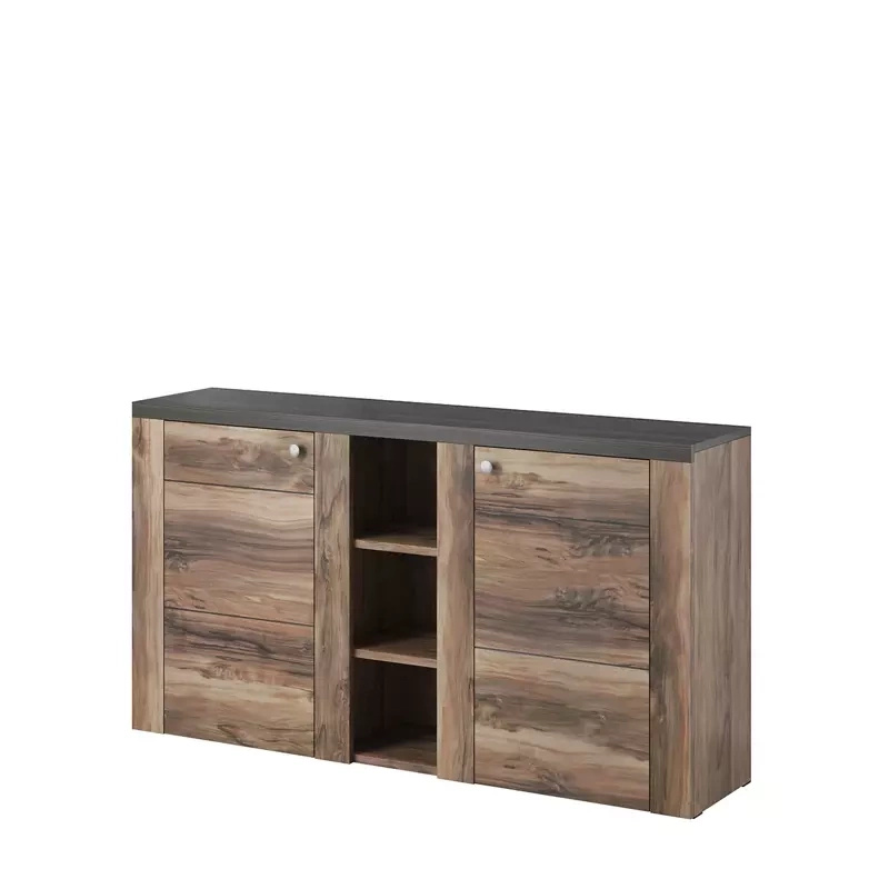 komoda z półkami 155 cm LARONA orzech satin