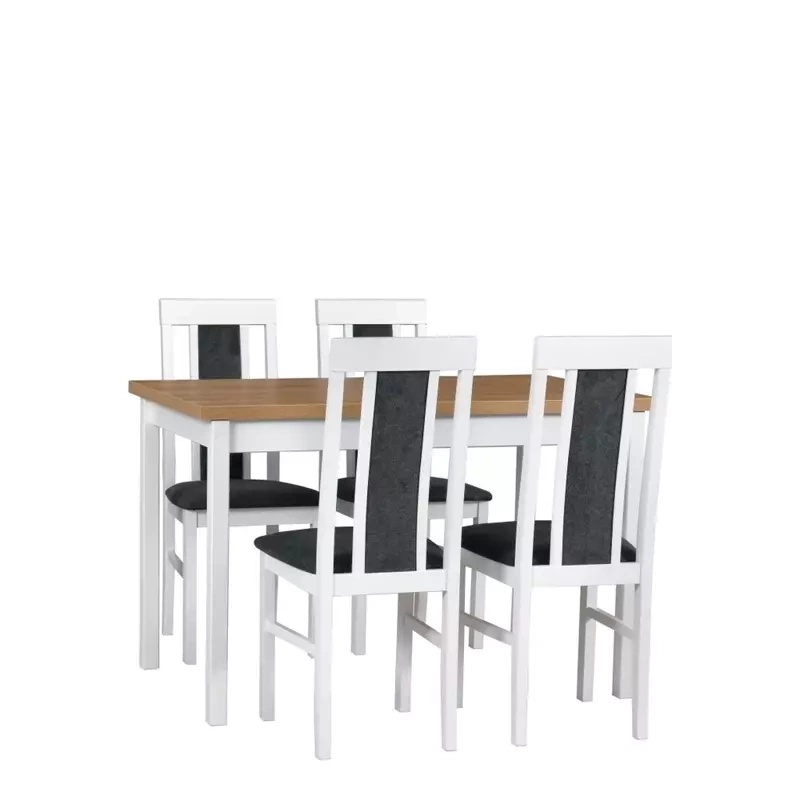 Stół z krzesłami w stylu skandynawskim MOTTA