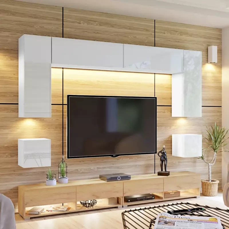 Nowoczesna meblościanka do pokoju dziennego PREMIUM