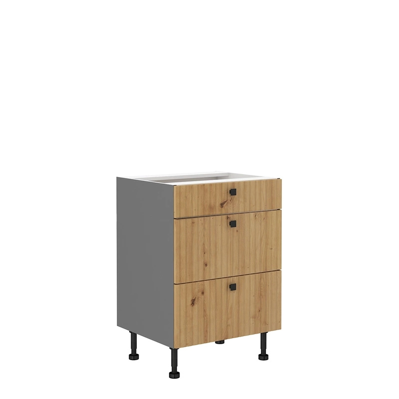 Nowoczesna szafka kuchenna z trzema szufladami 60 cm ALEPPO