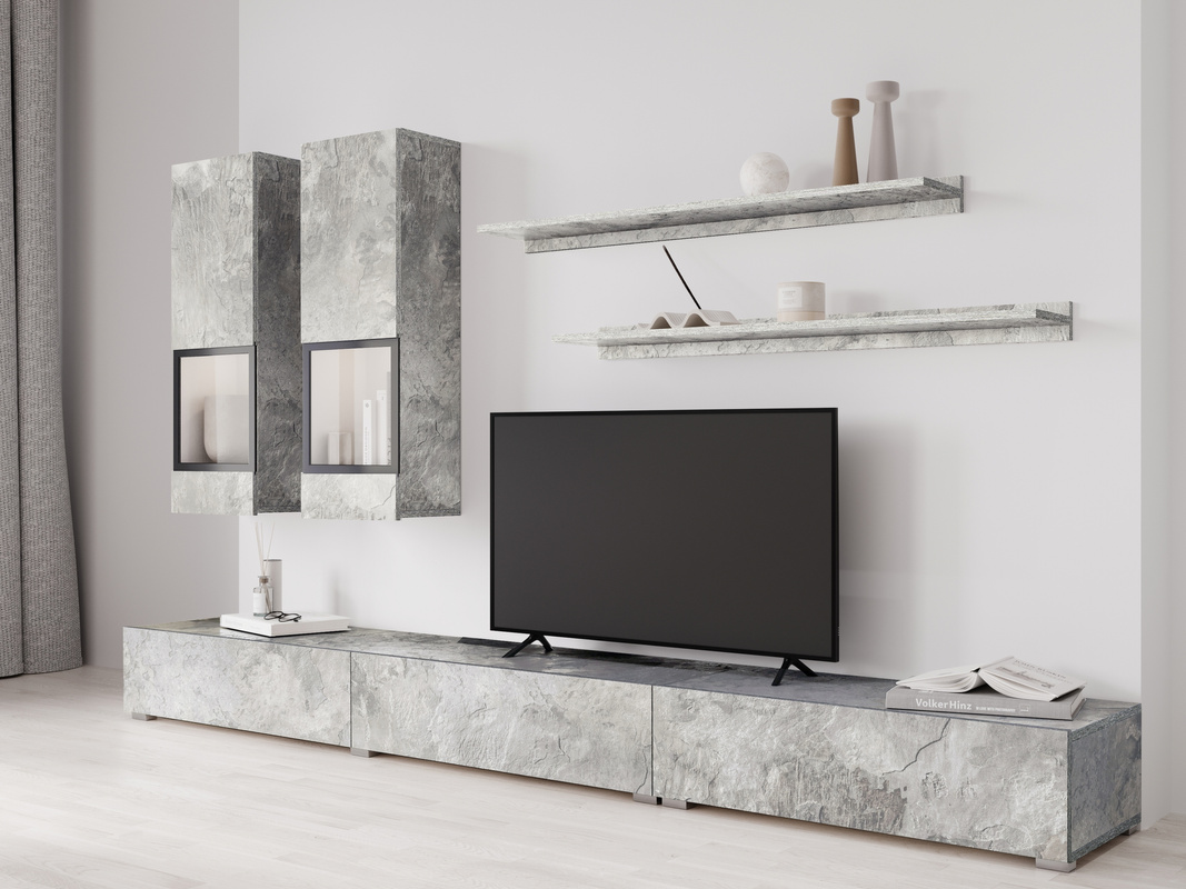 Industrialna meblościanka do salonu BARRET