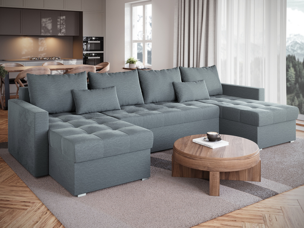 Narożnik szary rozkładany HOT U