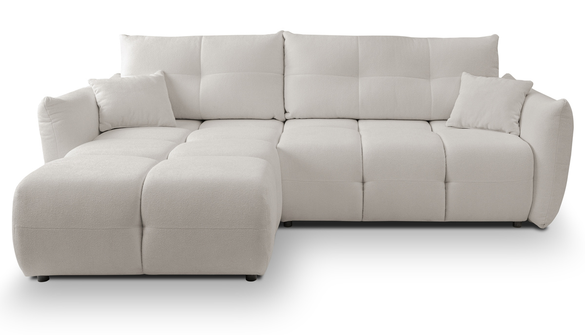 Szary narożnik rozkładany do salonu nowoczesny BERGAMO