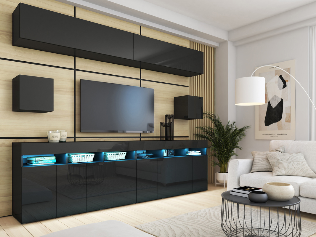 Czarne meble do salonu PREMIUM