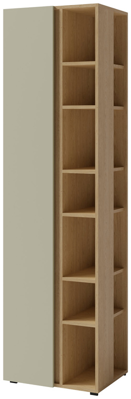 Wysoki regał młodzieżowy na książki 55 cm półotwarty LISSARO