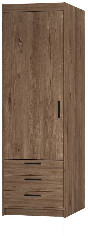 Szafa modułowa jednodrzwiowa z półkami i szufladami 60 cm KUBA