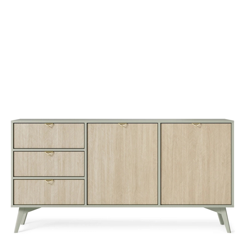 Komoda z półkami do salonu w stylu boho FLOW