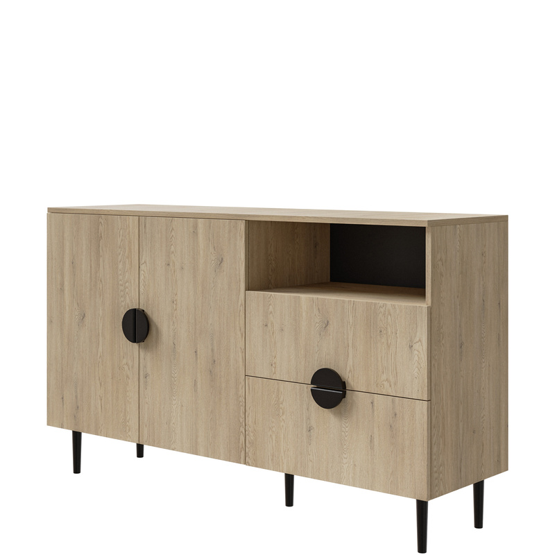 Komoda 137 cm do salonu z szufladami OSMO hikora naturalna