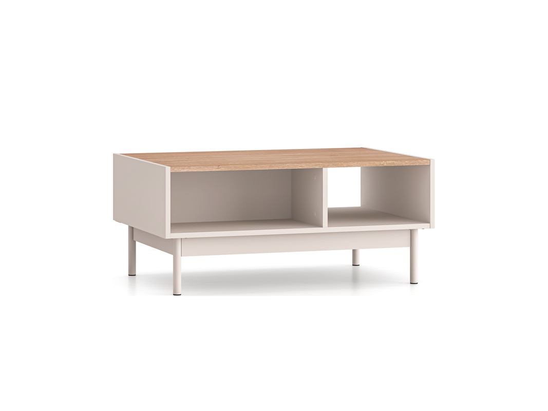 Kaszmirowy stolik kawowy do salonu DESSO z półkami