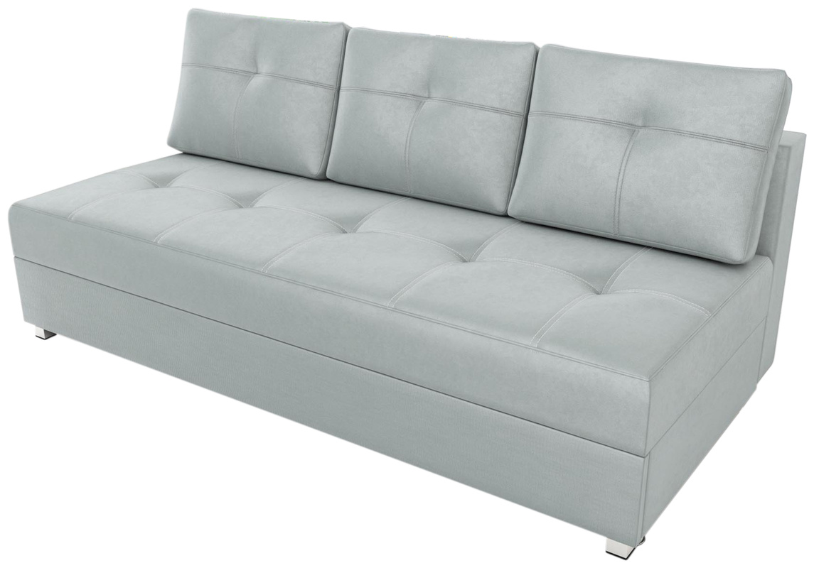 Szara rozkładana sofa do salonu z funkcją spania CANALE