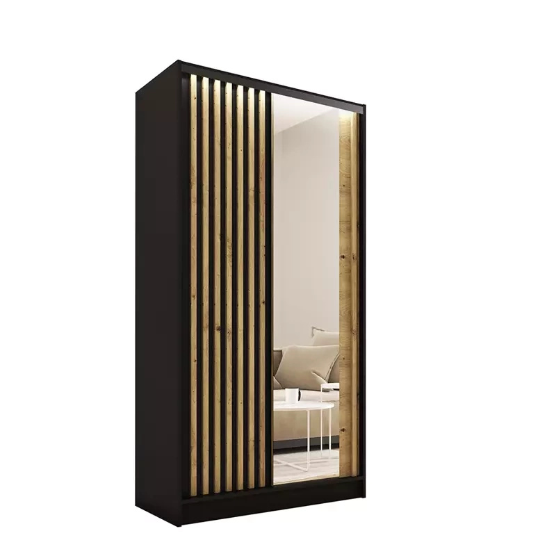 Szafa przesuwna z lustrem 100 cm LAMEL 3D