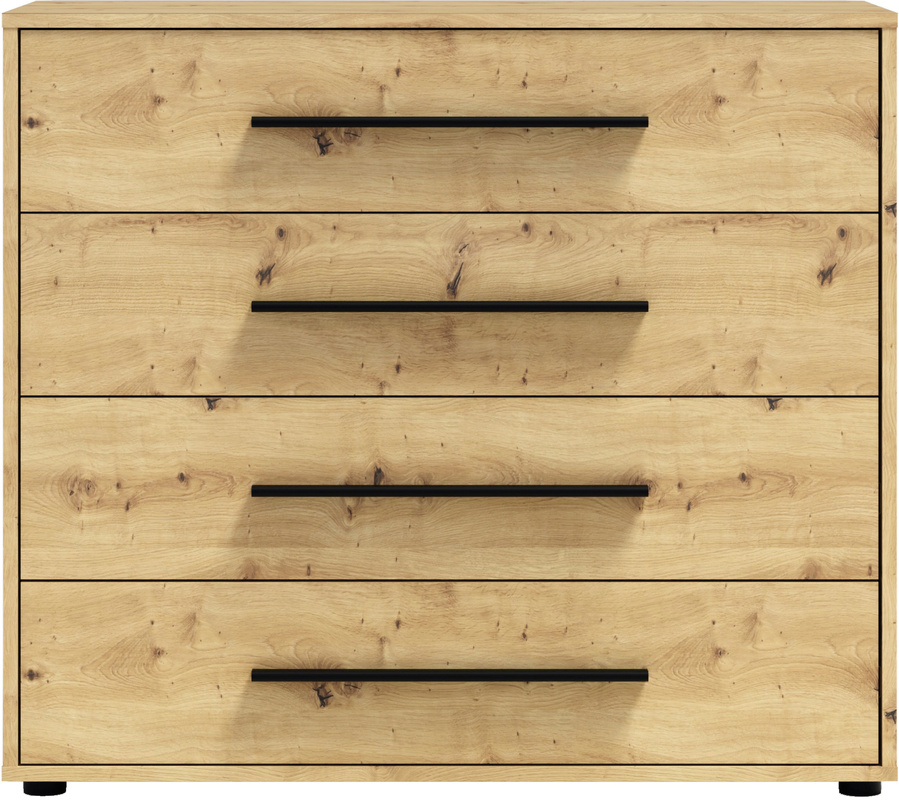 Komoda 98 cm do sypialni z szufladami dąb artisan MAXIDO