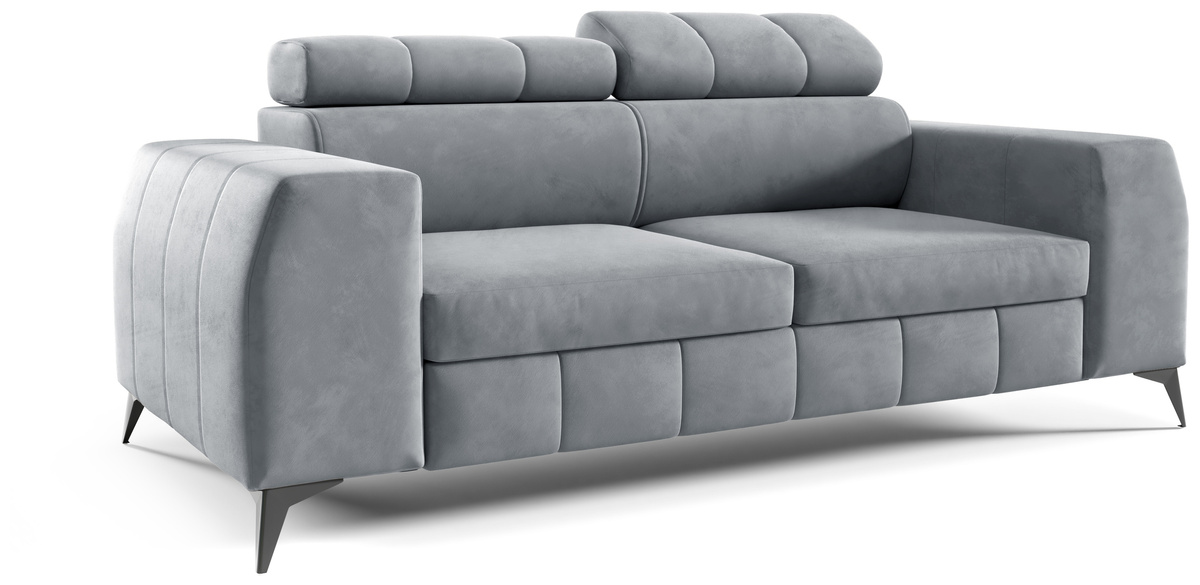 Dwuosobowa sofa do salonu z regulowanymi zagłówkami SOFFO