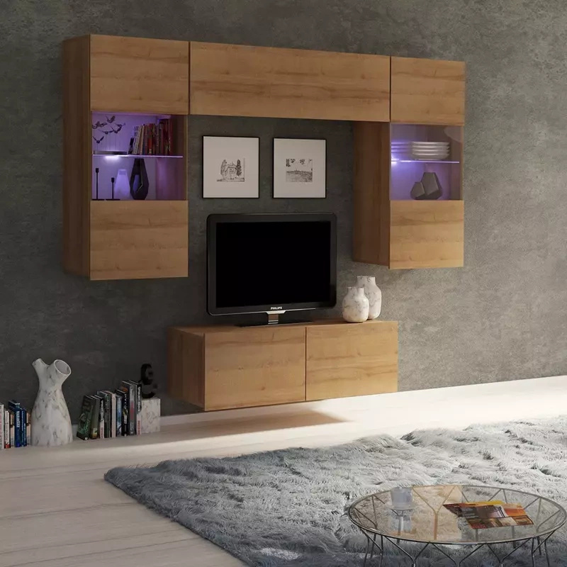 Meble do salonu dąb złoty MODERN 10