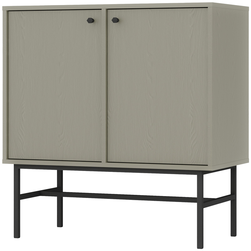 Dwudrzwiowa komoda z półkami do salonu 84 cm TOKEN