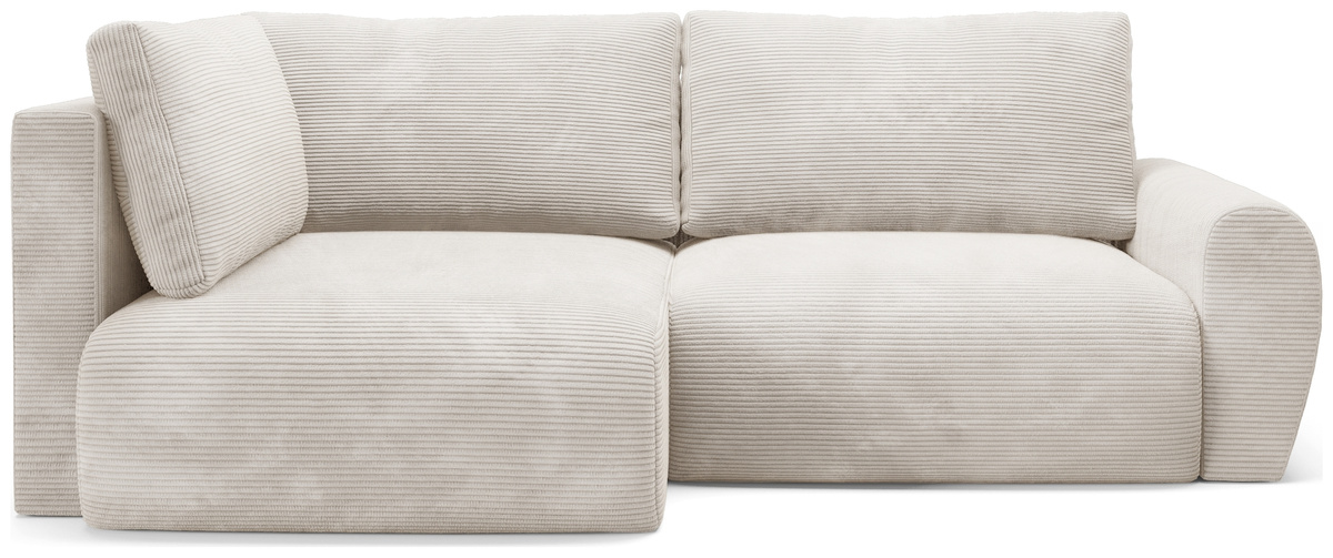 Rozkładany narożnik z funkcją spania do salonu sztruksowy PATI DUO