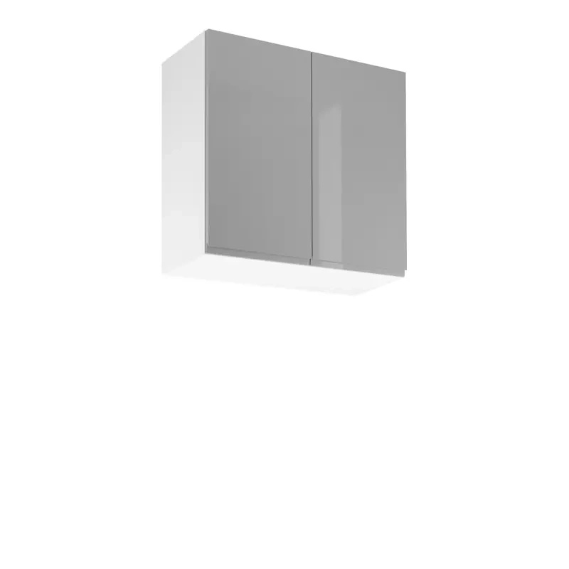 Szafka kuchenna wisząca 80 cm szary połysk ACELSIO