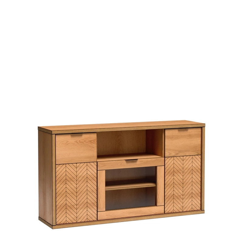 Komoda z witryną FONETTI dąb karmel