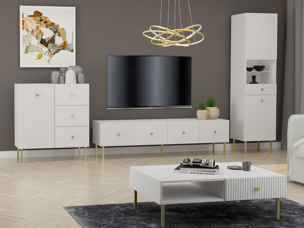 Zestaw mebli do salonu VALTEO biały