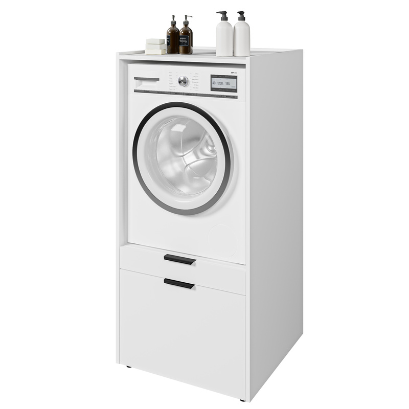 Szafka nad pralkę 68 cm z szufladą ANDIAMO biały
