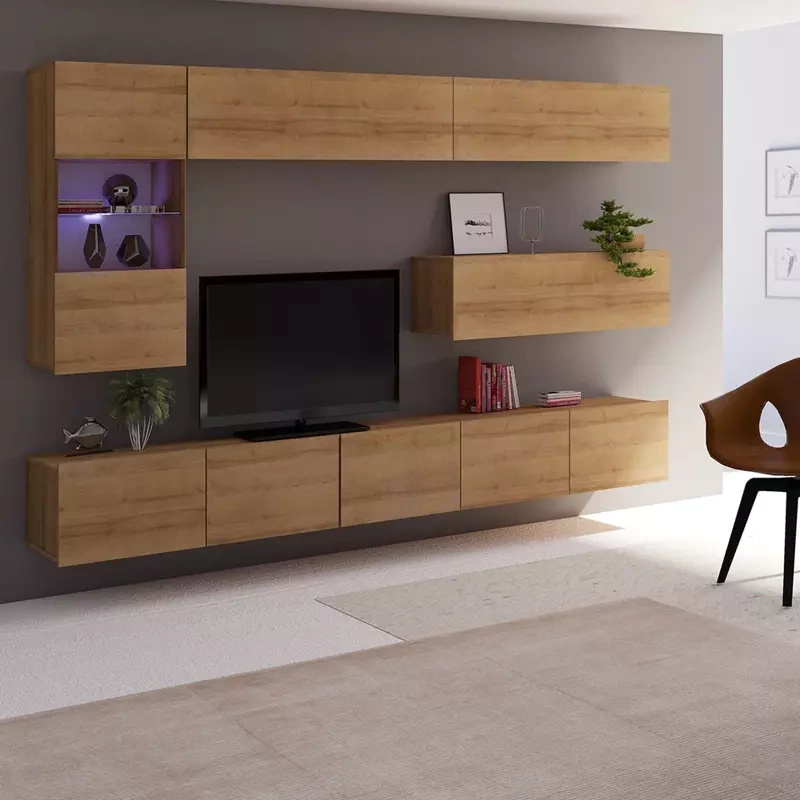 Meble do pokoju dziennego dąb złoty MODERN 4