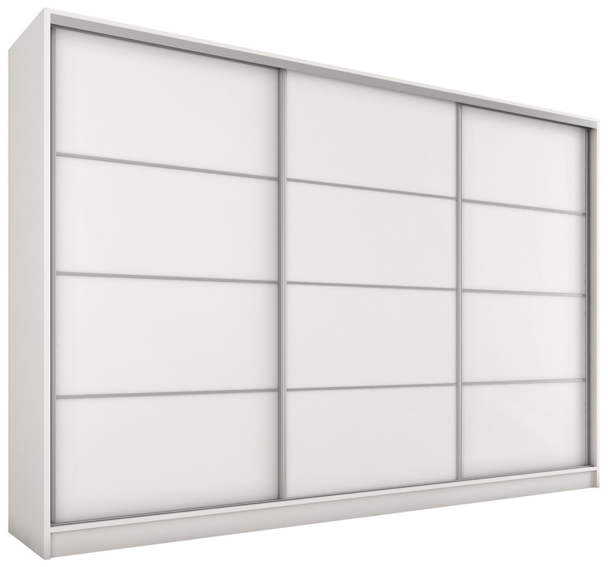 Duża garderoba biała szafa przesuwna do sypialni 280 cm TOP MAX
