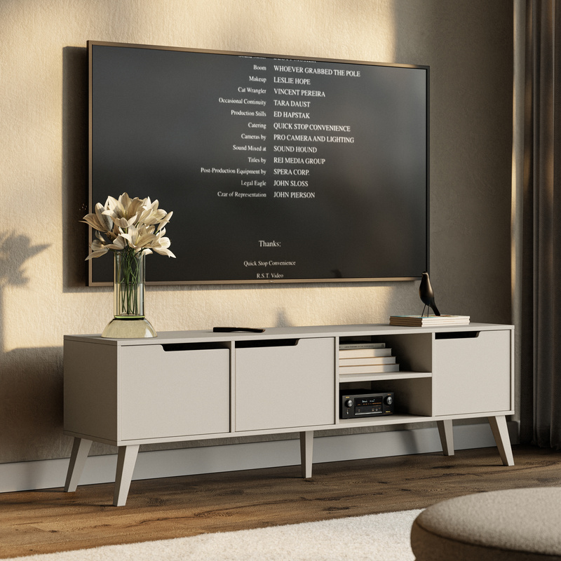 Szafka RTV 180 cm pod telewizor do salonu NIVARO kaszmir