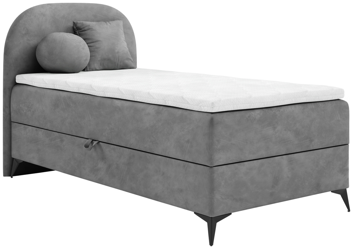 Dziecięce łóżko 100x200 cm tapicerowane z pojemnikiem SERENO