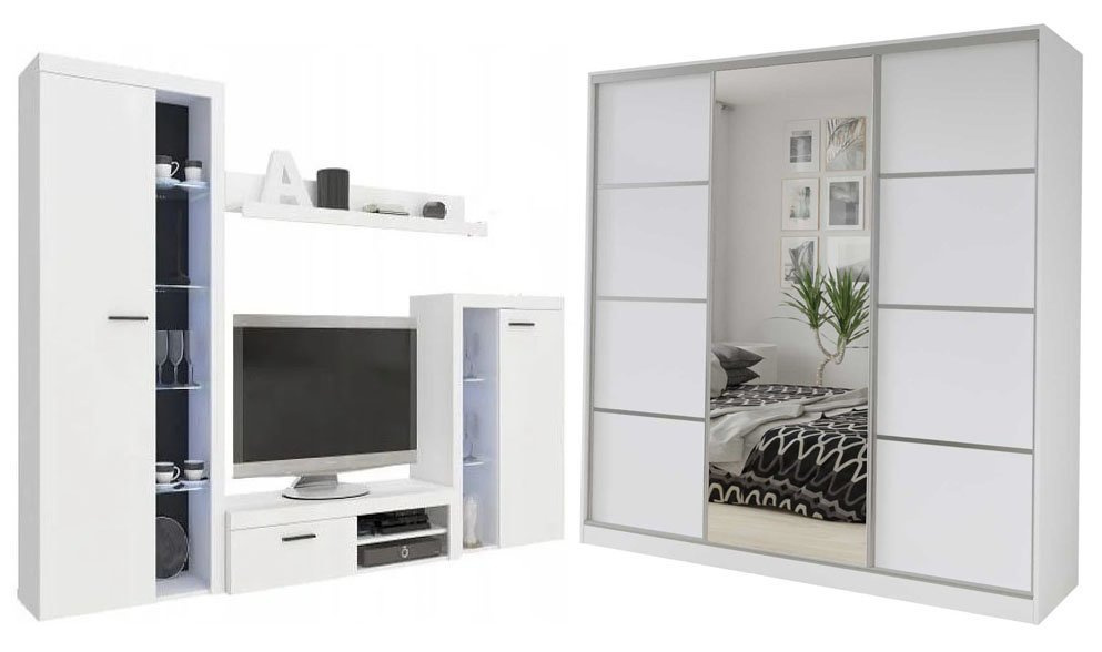 Meblościanka do salonu SAMBA Szafa przesuwna TOP 180