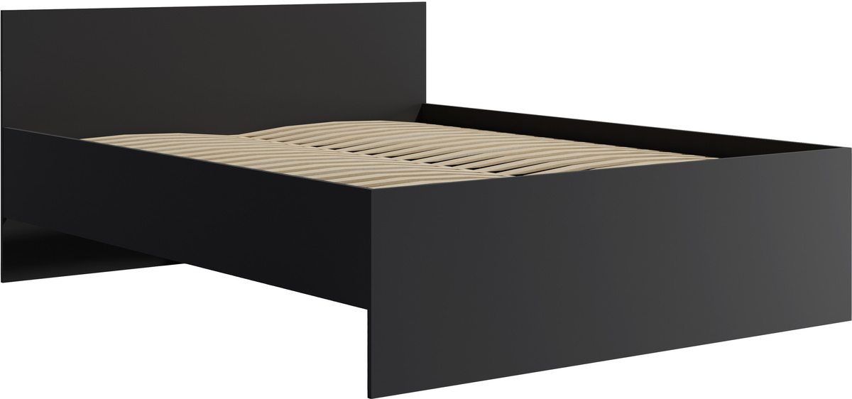 Nowoczesne łóżko do sypialni 160x200 czarny MAXIDO