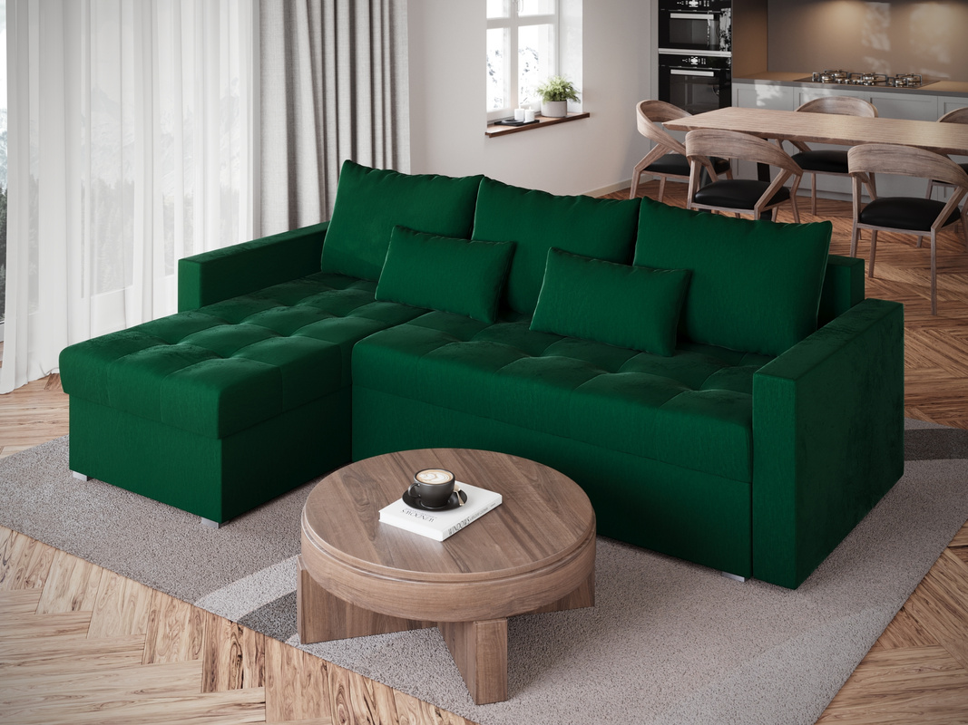 Narożnik butelkowa zieleń HOT L