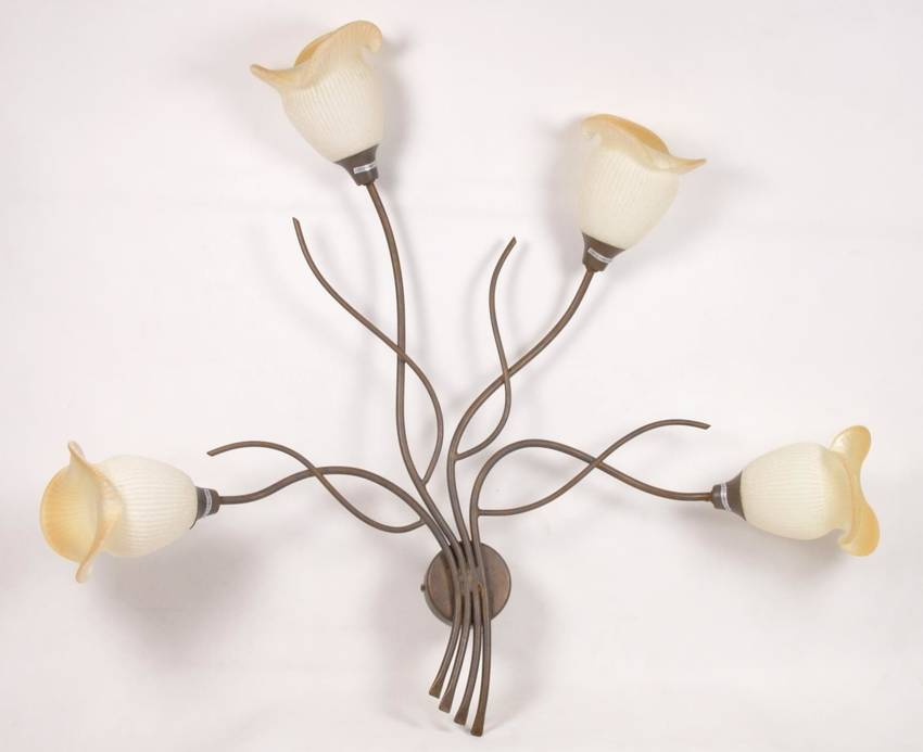 Brunatny kinkiet ścienny do salonu klasyczny Renesans 1 punkt świetlny