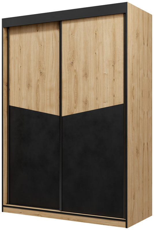 Dwudrzwiowa nowoczesna szafa przesuwna 150 cm AMADEO dąb odwieczny