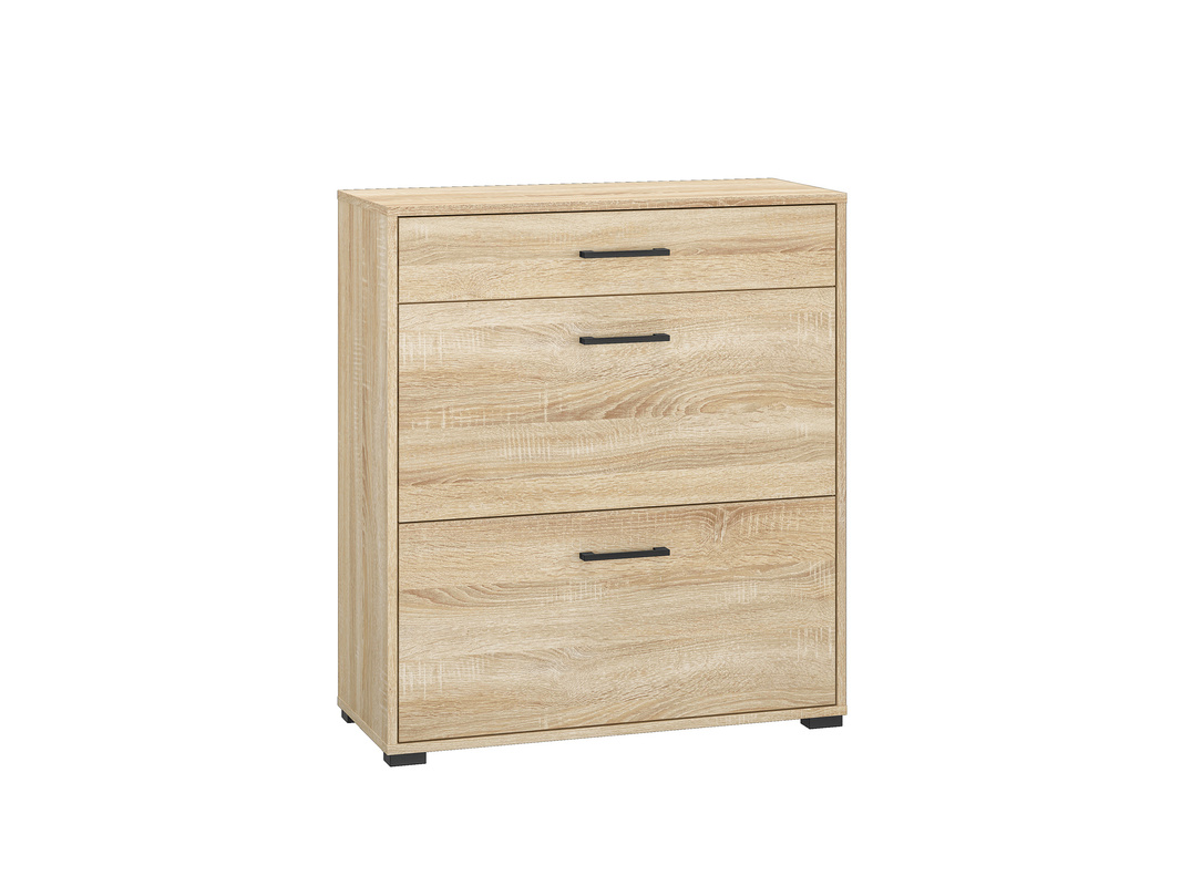 Wysoka nowoczesna szafka na buty 80 cm CARO dąb sonoma