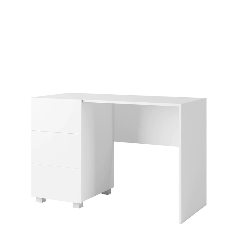 Białe biurko z szufladami MODERN
