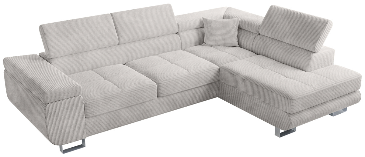 Nowoczesny szary narożnik z funkcją spania ANTON