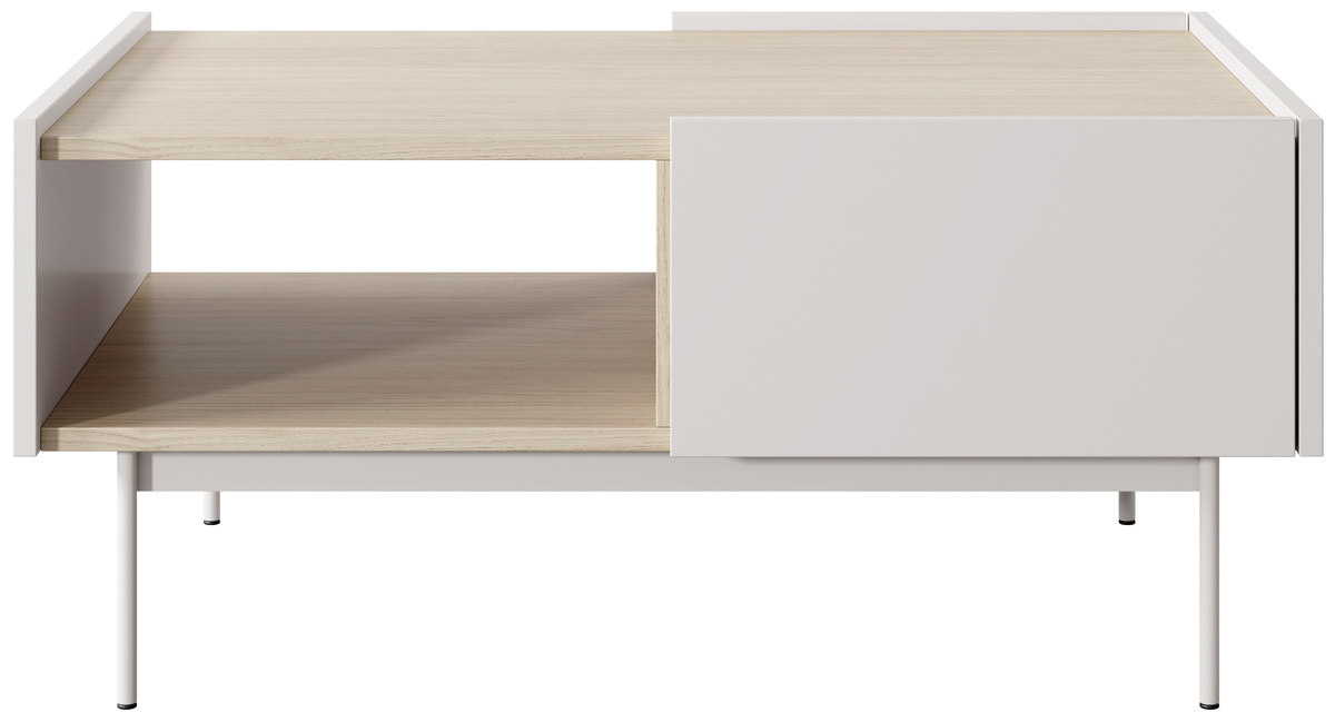 Stolik kawowy z szufladami do salonu 65x97 cm CRYSTAL kaszmir