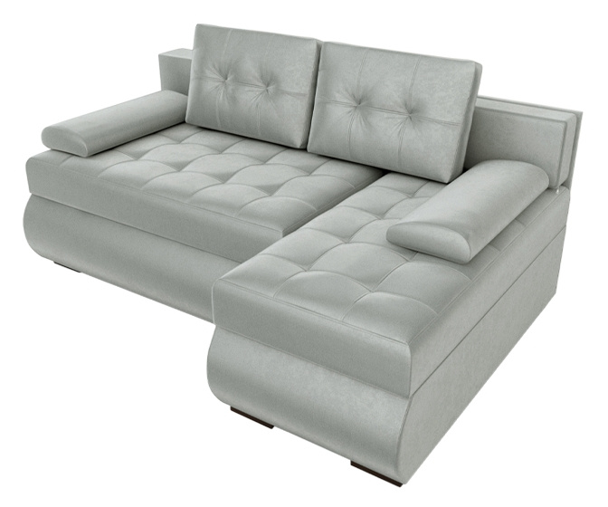 Szary narożnik rozkładany z funkcją spania KASTELL 2