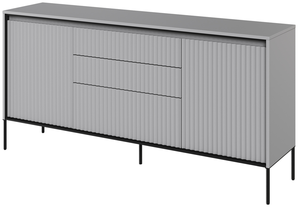 Komoda nowoczesna do salonu z frezowanymi frontami i szufladami TREND