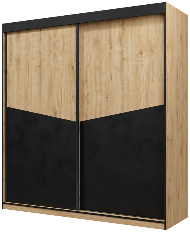 Nowoczesna szafa przesuwna 200 cm AMADEO dąb odwieczny
