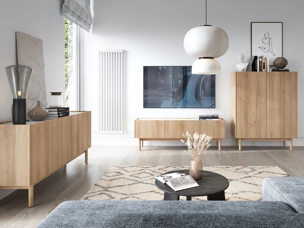 Modułowe meble do salonu dąb riviera BURGOS