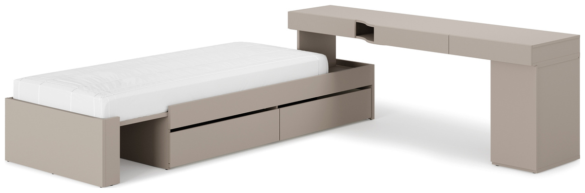 Łóżko młodzieżowe z biurkiem zestaw mebli młodzieżowych WOOW