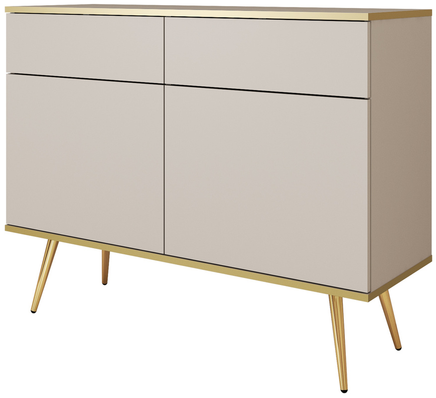 Mała dwudrzwiowa komoda z szufladami 107 cm ORVIETO