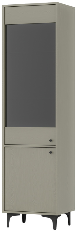 Wysoka przeszklona witryna do salonu 52 cm TOKEN