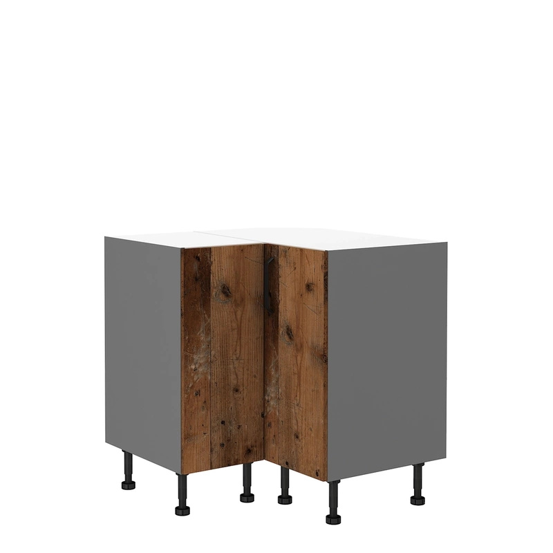 Narożna dolna szafka 90x90 cm LESTY old style wood