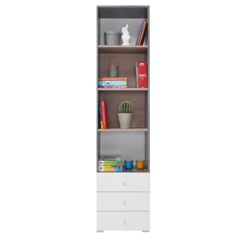 Regał na książki 45 cm szuflady SIREN